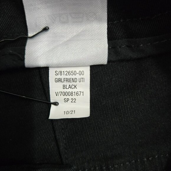 Banana Republic Pants Women 2 Black Authentic Girlfriend Mid Rise Raw Hem Chino - Picture 8 of 13